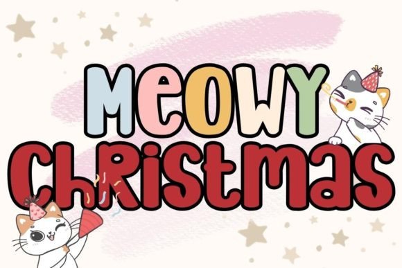 Meowy Christmas: A Script Typeface for Festive Digital Design