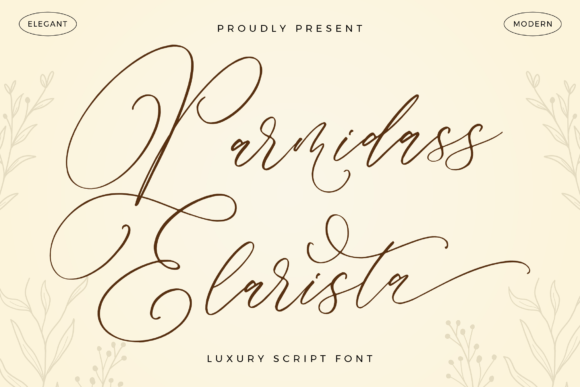 Parmidass Elarista: A Handwritten Font That Feels Like a Thoughtful Signature